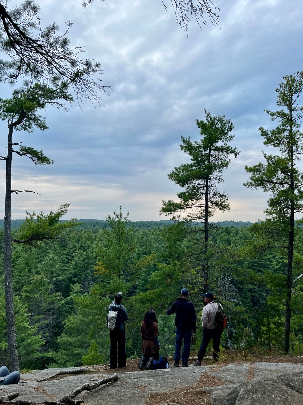 FREED students hiking through the park