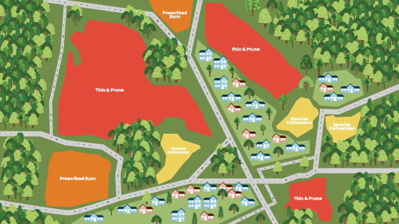 Wildfire treatment map